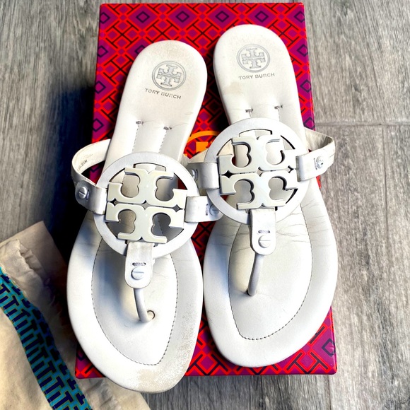 Tory Burch Shoes - 😳 TORY BURCH MILLER sz9.5 white leather authentic